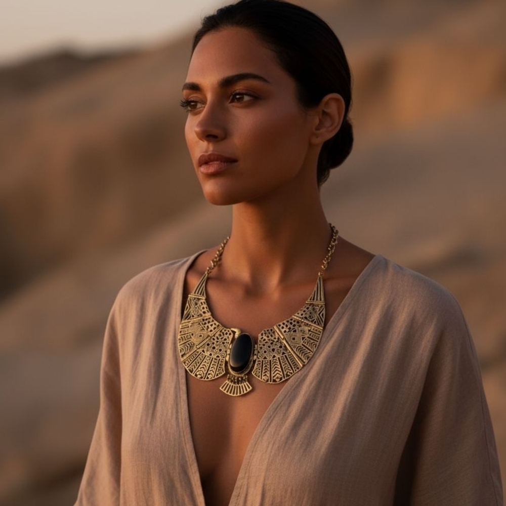 Nekhbet God Of The Sky Statement Necklace